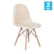 Flash Furniture 2 Pack Off-White Faux Sherpa Chairs with Wood Legs, 2PK DL-10-W-2-GG - alternate 8